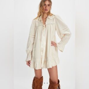 Free People 5 O’Clock Tea Time Dress in Tea - Size S
